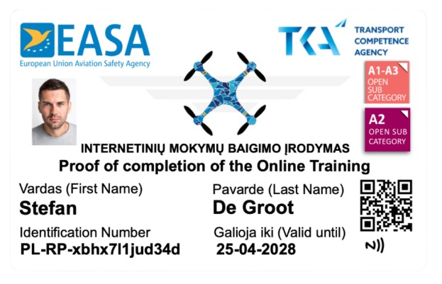 drone bewijs easa lituania