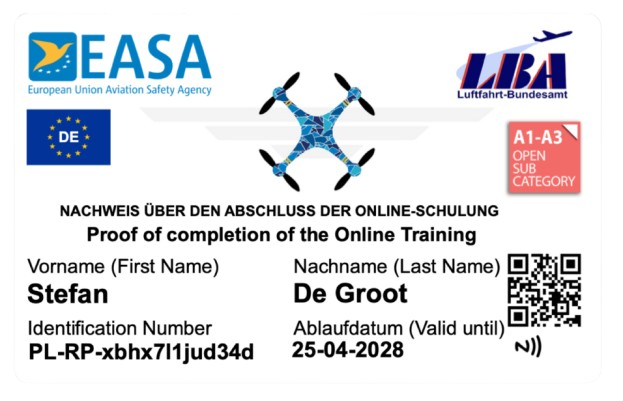 voorbeeld drone pas lba fuftfart bundesamt