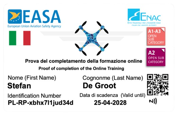 drone licents italie